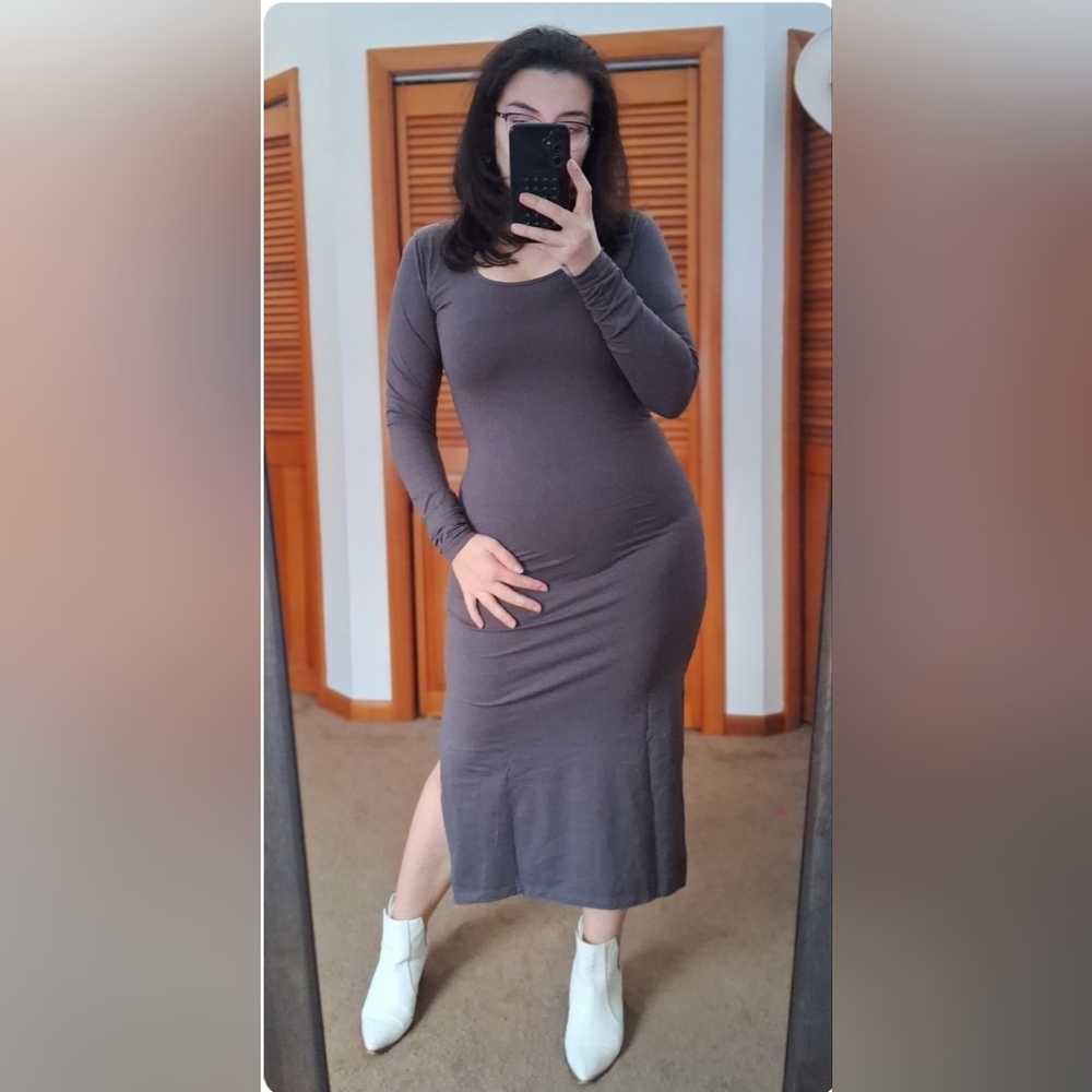 Boohoo Gray Midi
